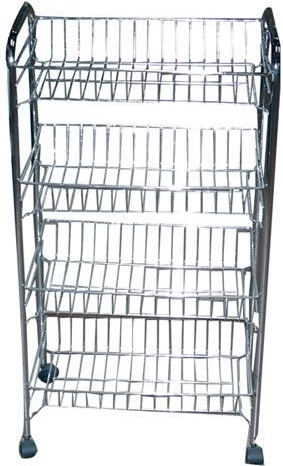 Koupelnový vozík BRILLY s 3 koši, chrom, 46 × 28 × 60 cm