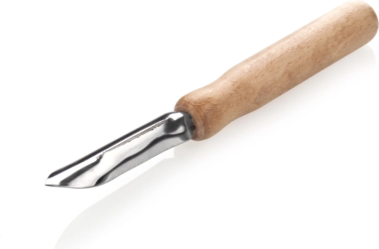 Škrabka na brambory a zeleninu BRILLANTE s bukovou rukojetí