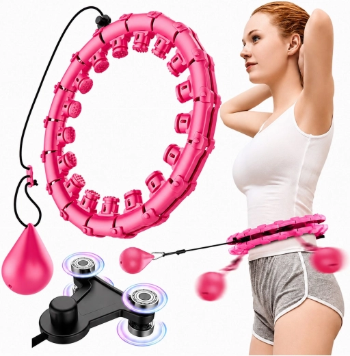 Nastavitelná zátěžová hula hoop obruč s masážními výstupky