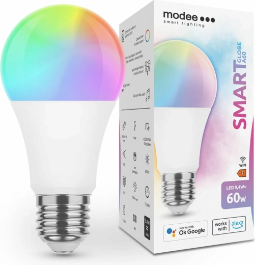 Modee LED Smart Tuya Wi‑Fi žárovka A60 9,4 W E27 RGB 806 lm