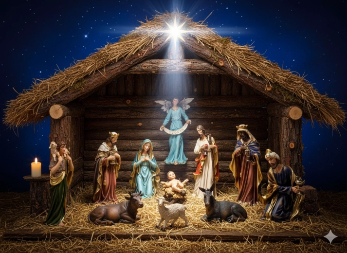 Sada betlémských figurek z polyresinu, 11 dílů, do 60 cm