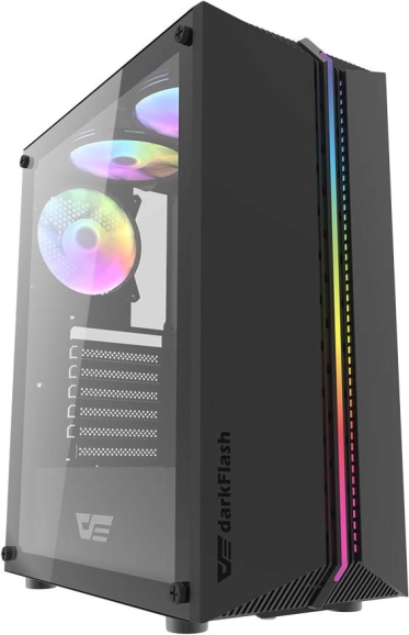 Počítačová skříň darkFlash DK151 ARGB se 3 ventilátory (černá)