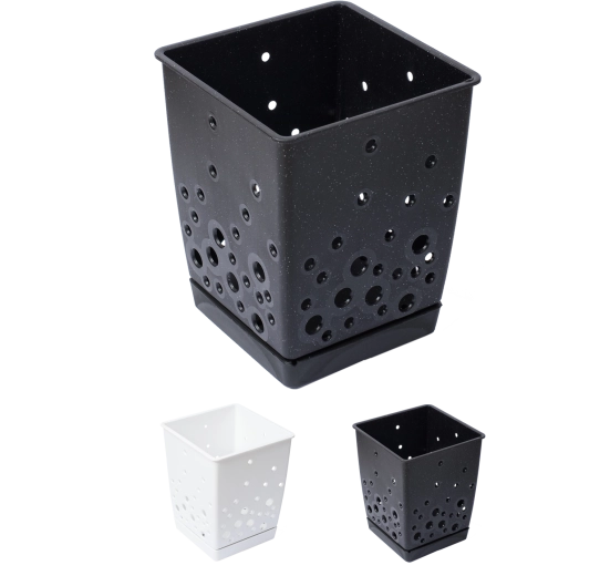 Odkapávač na příbory s vyjímatelným podstavcem černo‑bílý