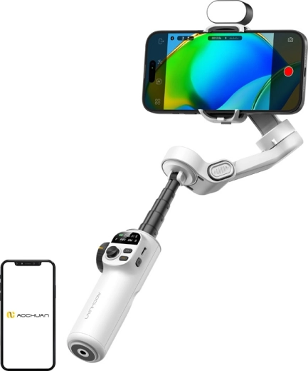 Stabilizátor AOCHUAN Smart X2 s RGB osvětlením (bílý)