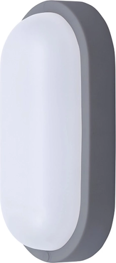 Solight led venkovní oválné svítidlo 13 w, 910 lm, 4000 k, ip54, šedé, 21 cm
