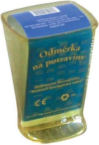 Odměrka 0,5 l z transparentního plastu bez nálevky a ouška