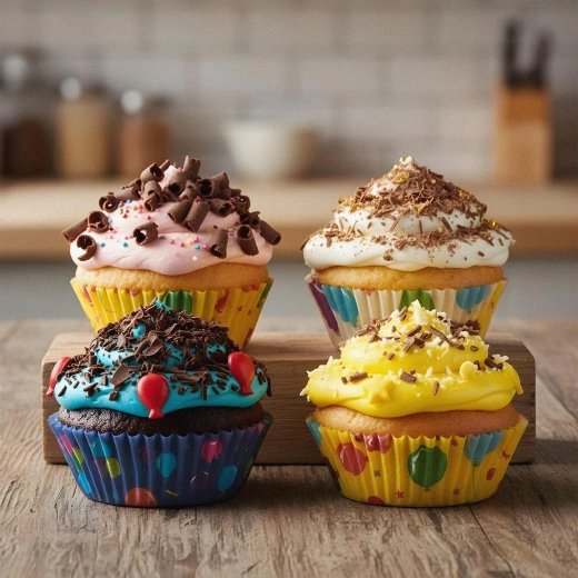 Papírové košíčky na muffiny s party motivem - 1 kus