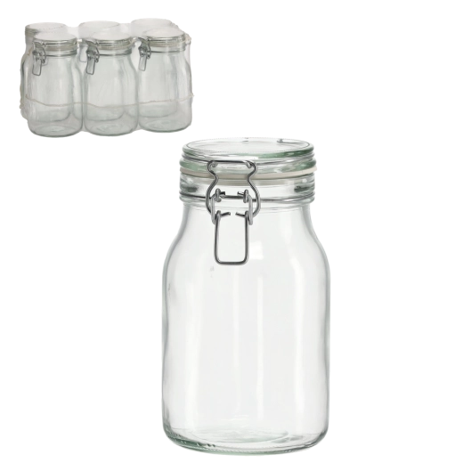 Sklenice Comfort 1100 ml se svorkovým uzávěrem