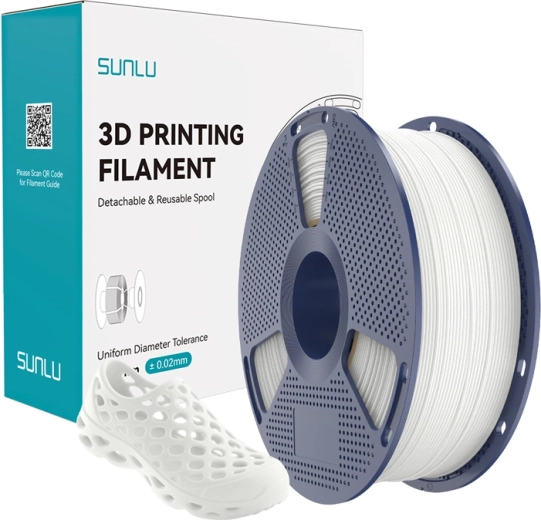 Sunlu TPU 95A filament bílý 1,75 mm 1 kg