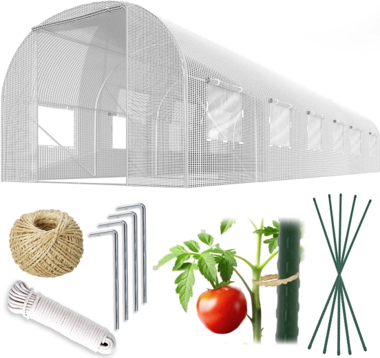 Zahradní fóliovník tunel 3 × 6 m bílý PLONOS