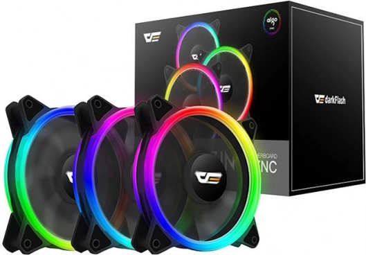 Sada ARGB počítačových ventilátorů Darkflash DR12 Pro 3v1