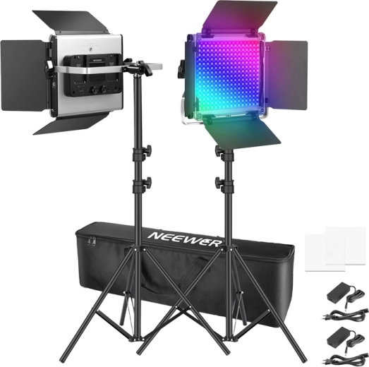 Neewer LED světlo x660 pro II RGB (sada se stativy)