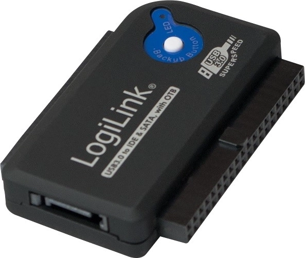Adaptér LogiLink USB 3.0 k IDE/SATA s funkcí one-touch backup