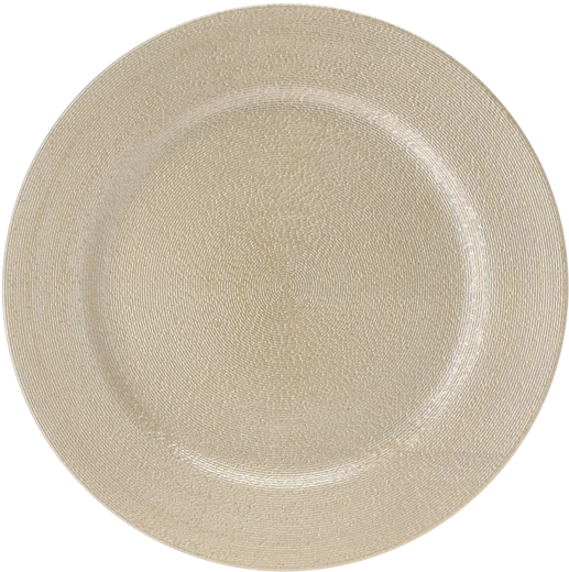 Zlatý kulatý podtácek s jemným žebrováním 33 cm