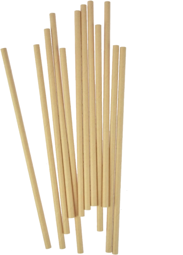 Papírová brčka kraft 20 cm (12 ks)