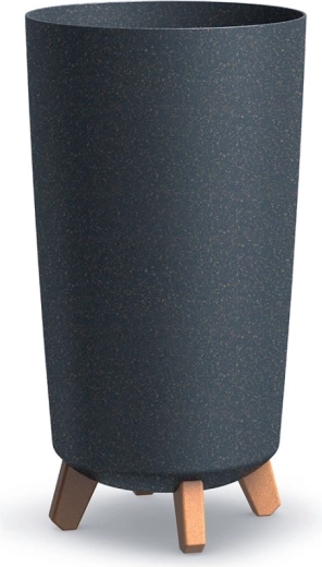 Květináč na nohách Gracia Tubus Slim Eco Wood 24 cm – antracit