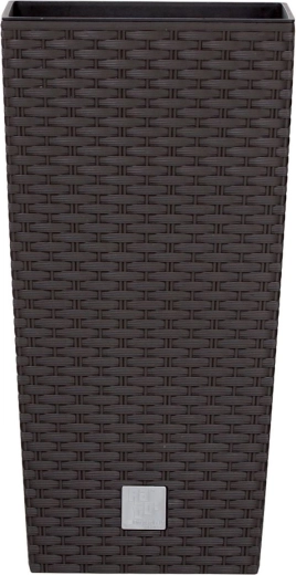 Květináč Rato Square s vložkou 17 × 17 × 32,4 cm, umbra