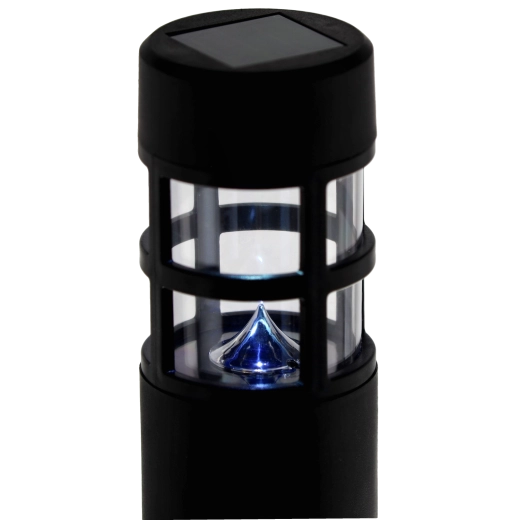 Solární zahradní lampa ASPEN 38,5 cm, studená bílá, černá