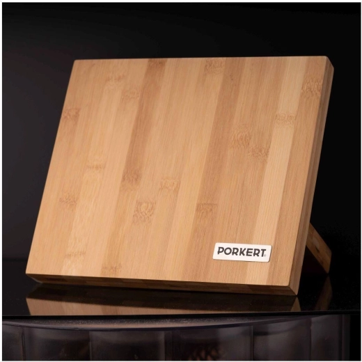 Magnetický bambusový blok na nože 24 × 21 × 12 cm Lumo