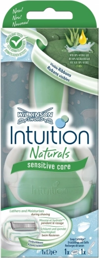 Dámský holicí strojek Wilkinson Intuition Naturals Sensitive Care + 1 hlavice