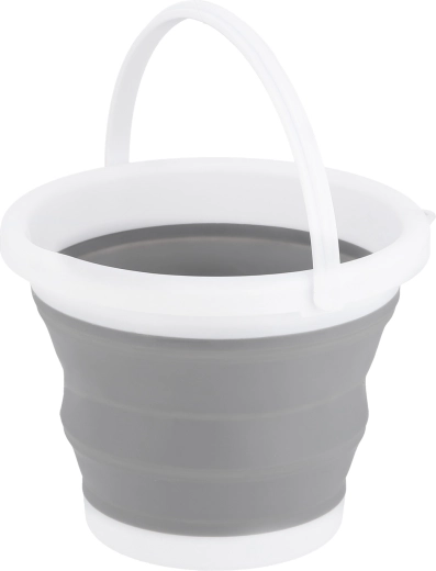 Skládací kbelík NILS Camp 5 l – šedý