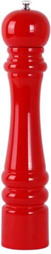 Dřevěný mlýnek na sůl a pepř TORO 35 cm červený