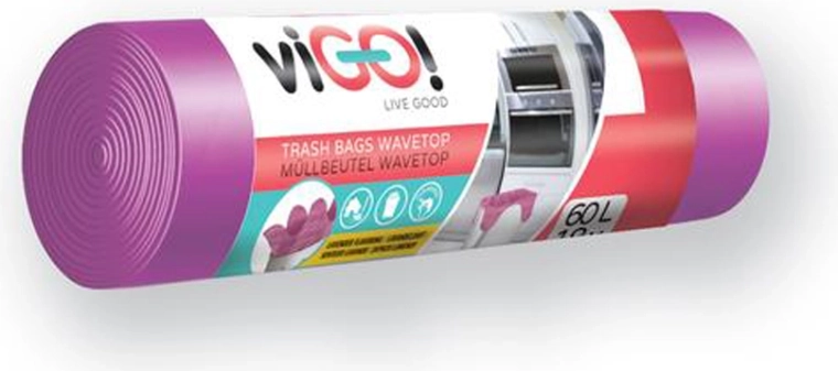 Pytle na odpad s uchy 60 l, vůně levandule, 18 ks