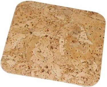 Korkové čtvercové prostírání 10 cm (6 ks)