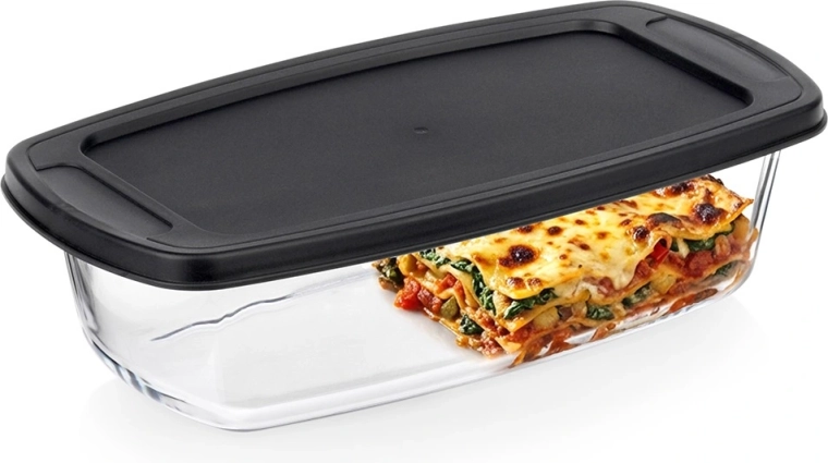 Skleněná žáruvzdorná mísa s víkem 1,5 l