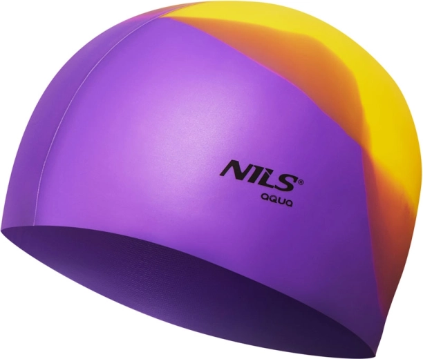 Silikonová plavecká čepice NILS Aqua multicolor