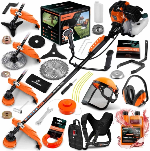 Humberg benzínová křovinořezová strunová sekačka 52 cm³ 1500 W + olej HM-613 premium