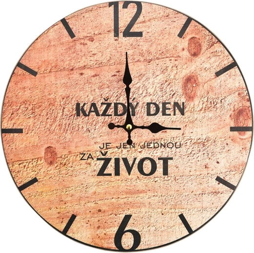Nástěnné hodiny Každý den 34 cm, dřevěné