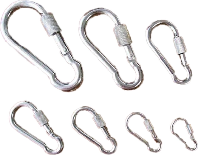 Karabina s maticí 50 mm, zinkovaná, nosnost 100 kg (10 ks)