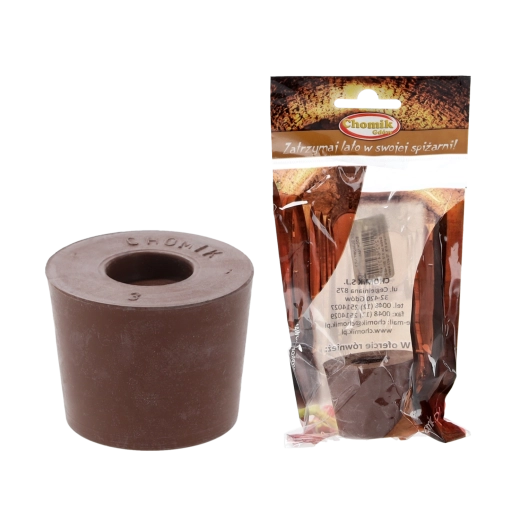 Korek gumový č. 3 s otvorem pro kvasnou zátku