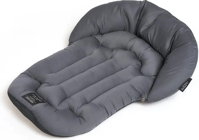 FikaGO měkká podložka s polštářkem mushroom grey velikost L