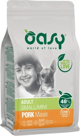 Oasy One Animal Protein Adult Small/Mini vepřové 2,5 kg
