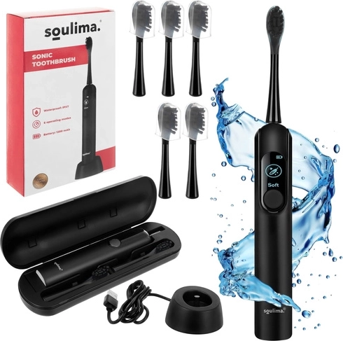 Sonicní elektrický kartáček na zuby SOULIMA X800, černý