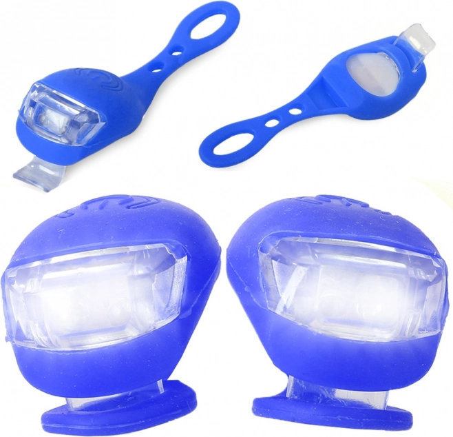 Silikonová led světla na kolo, voděodolná, 2 ks