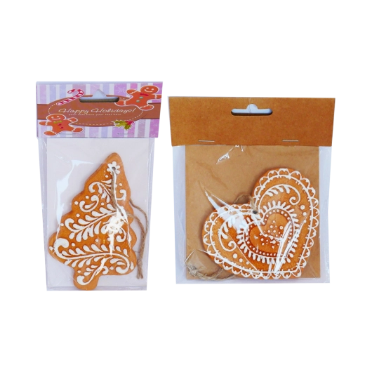 Závěsná vánoční ozdoba ve stylu perníčku, sada 8 ks