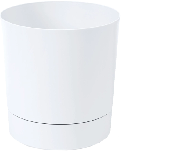 Květináč s podmiskou Aura 32,5 cm bílý LAMELA