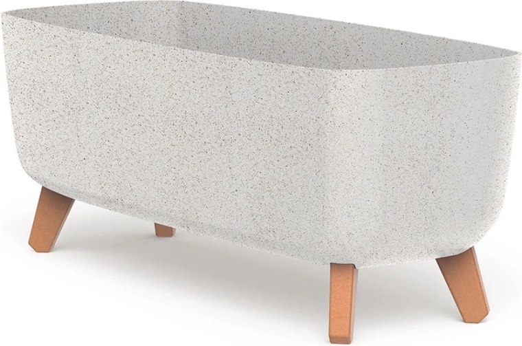 Květináč Gracia Case Eco Wood 58 cm bílý