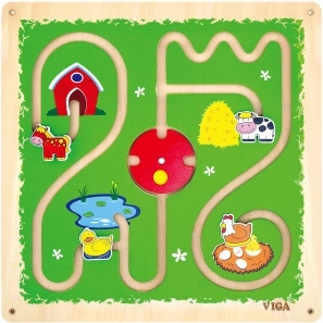 Babu dřevěný labyrint se zvířátky