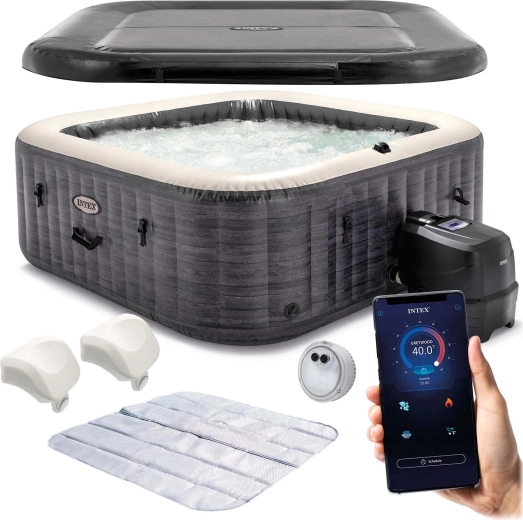 Nafukovací čtvercová vířivka Intex Pure Spa pro 4 osoby 175 × 71 cm
