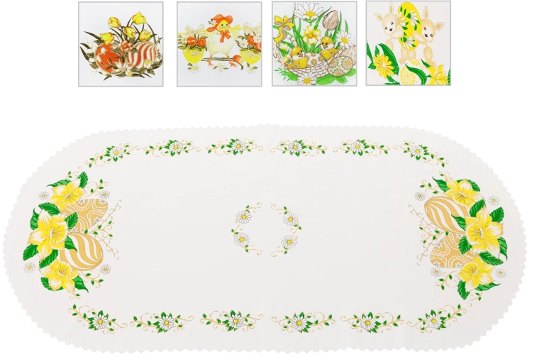 Velikonoční dekorativní šerpa na stůl 50×100 cm – růžová