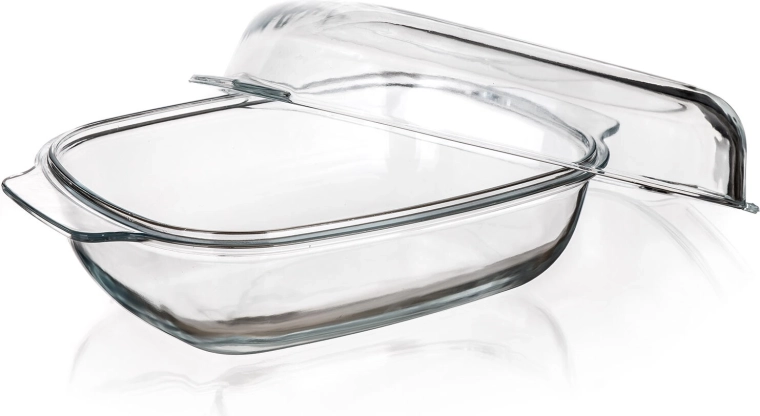 Skleněný pekáč s víkem 5,7 l CASEO, 34,5 × 22,5 × 14,5 cm