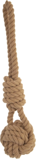 Hračka pro psa lano s balónkem béžová 25 cm