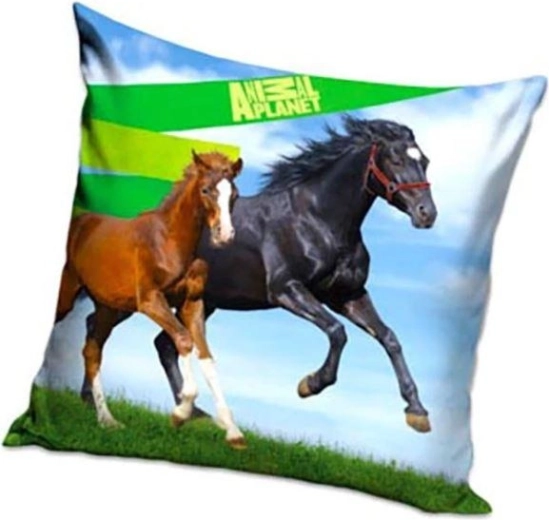Povlak na polštář Animal Planet koně 40 × 40 cm