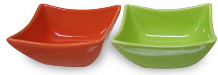 Keramická hranatá servírovací miska TORO, assort barev