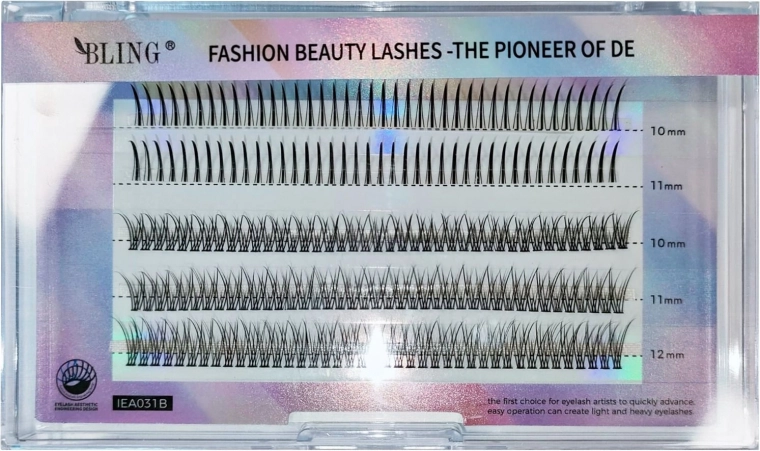 Hedvábné trsové řasy BLING 10–12 mm