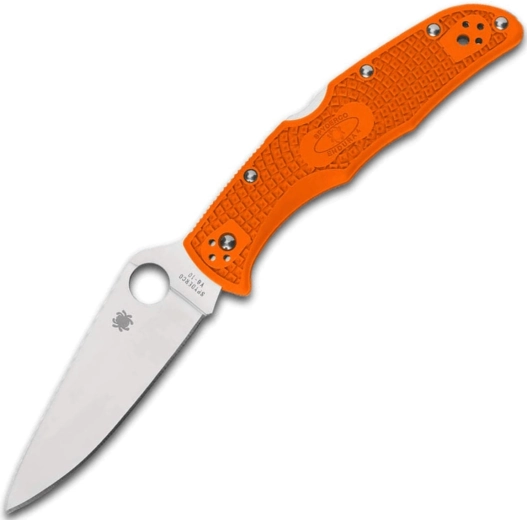 Spyderco Endura 4 Flat Ground oranžový kapesní nůž 9,5 cm